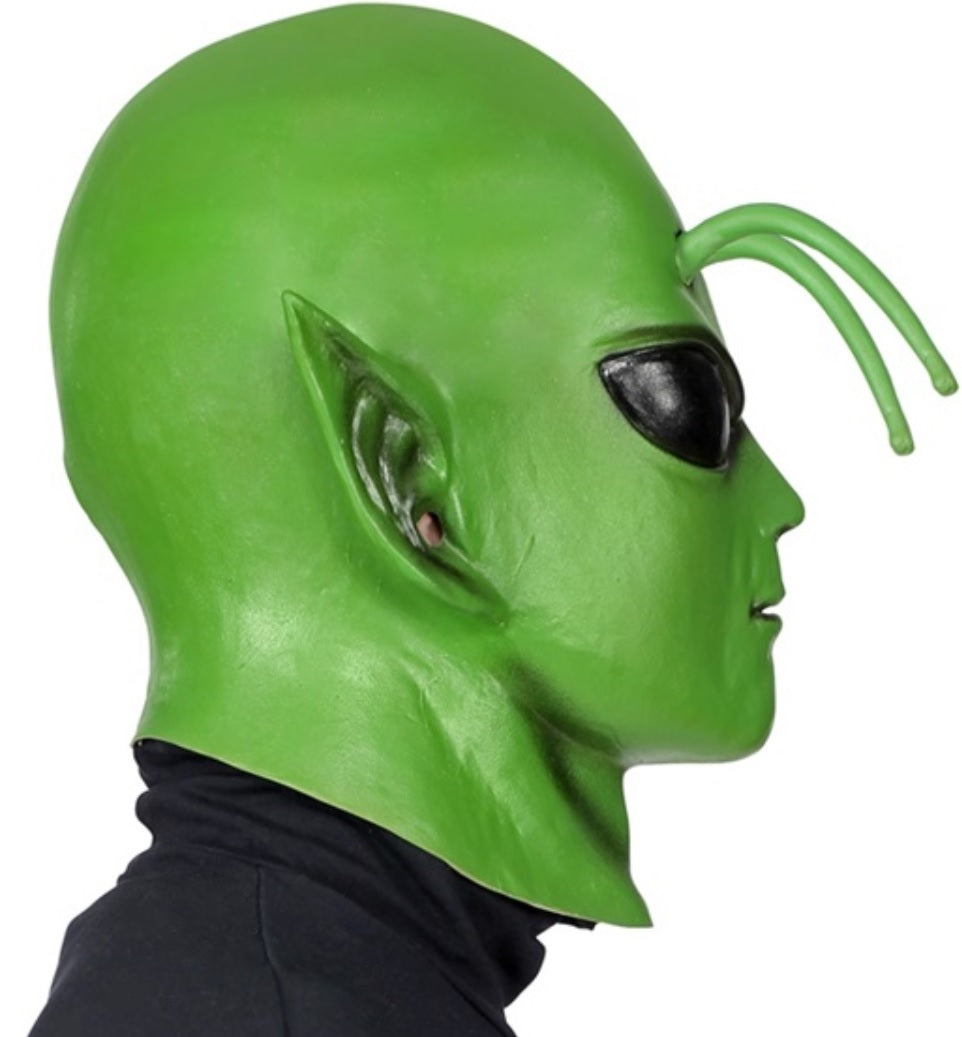 Marsmännchen Maske mit Antennen – Alien Maske
