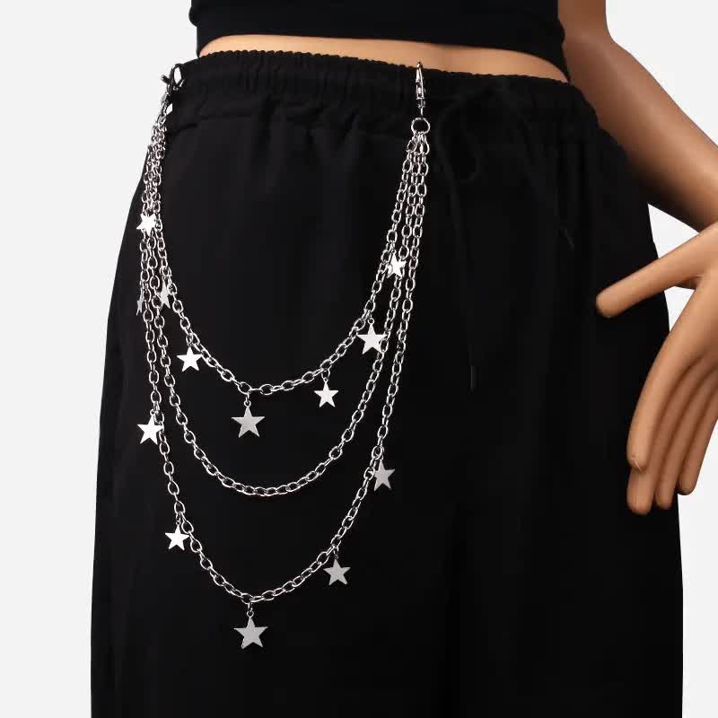 Hosenkette mit Sternen – Gothic Punk
