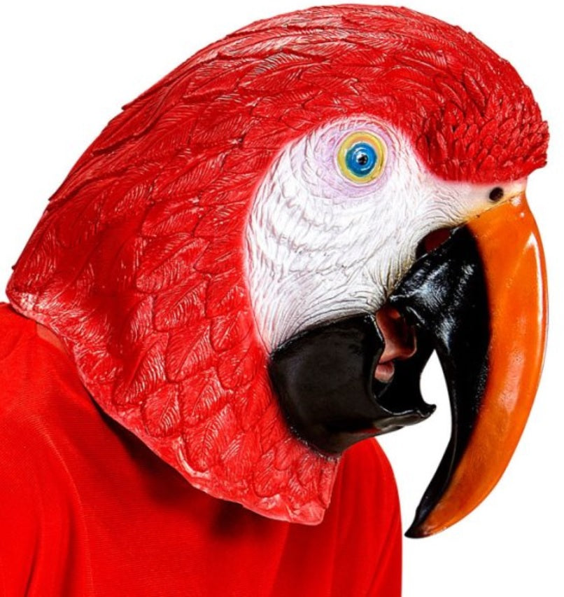 Rote Papagei Maske für Erwachsene – Vogelmaske