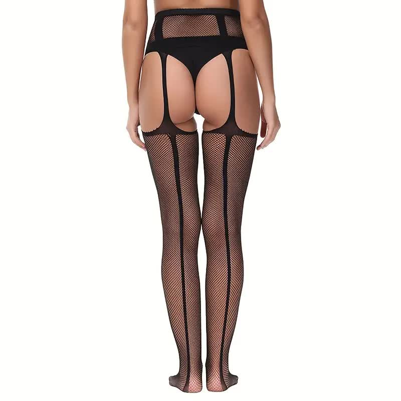 Netzstrumpfhose mit hoher Taille – Damen & Herren