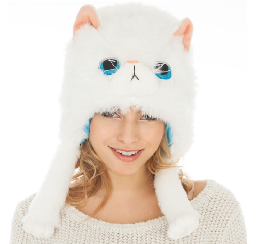 Katzenmütze flauschig – Plüschmütze