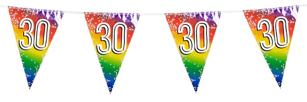 30. Geburtstag Girlande regenbogenfarbig