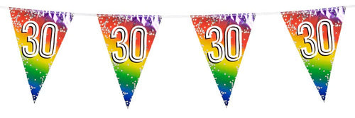 30. Geburtstag Girlande regenbogenfarbig