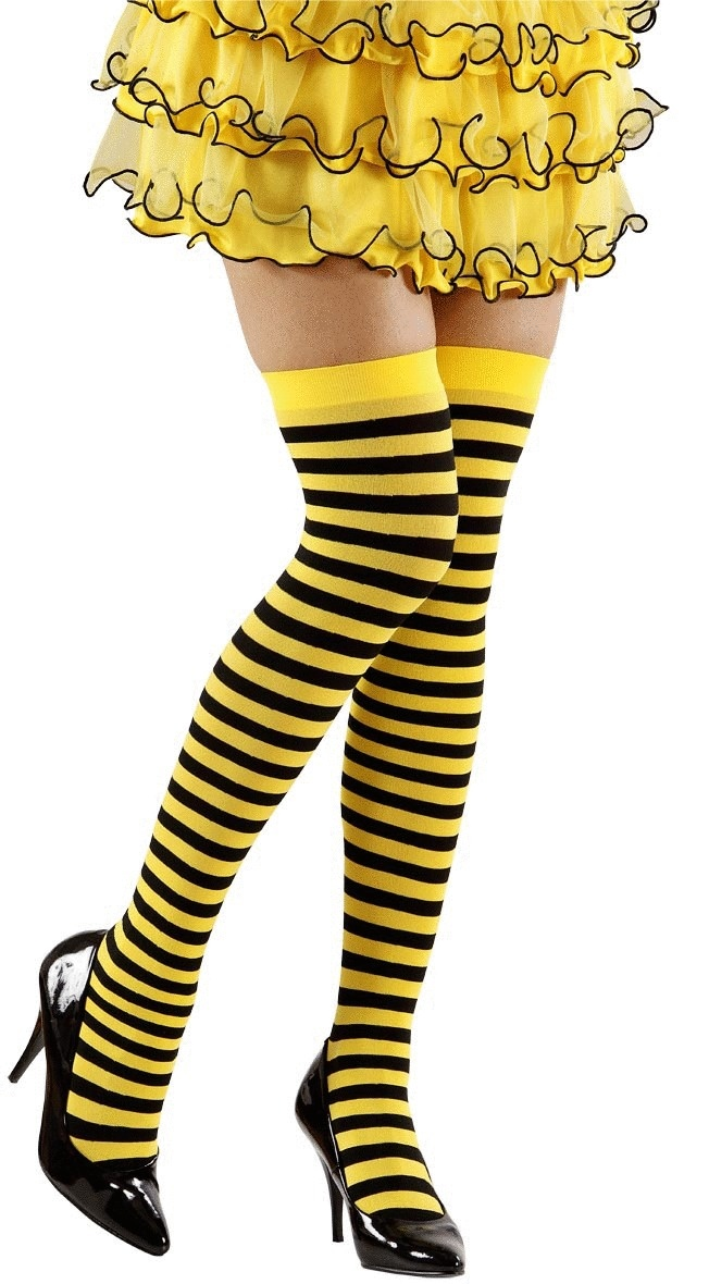 Overknees gestreift – Tights Pantomime