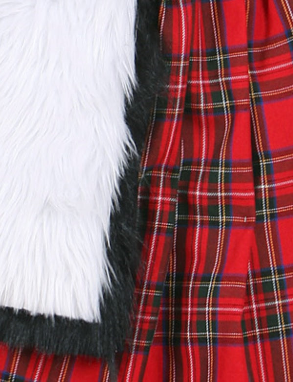 Kilt – Schottenrock mit Kunstfellbesatz