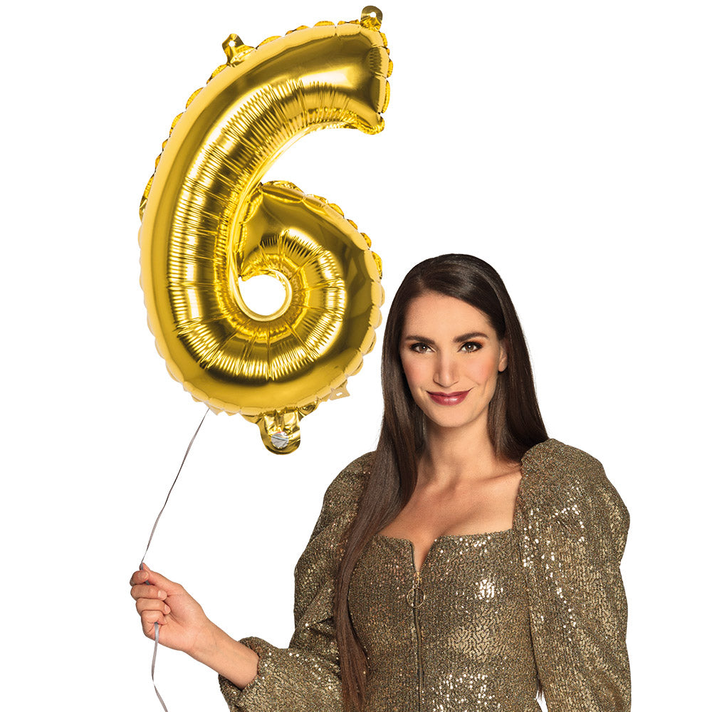 Folienballon Zahl 6 – Geburtstag Deko