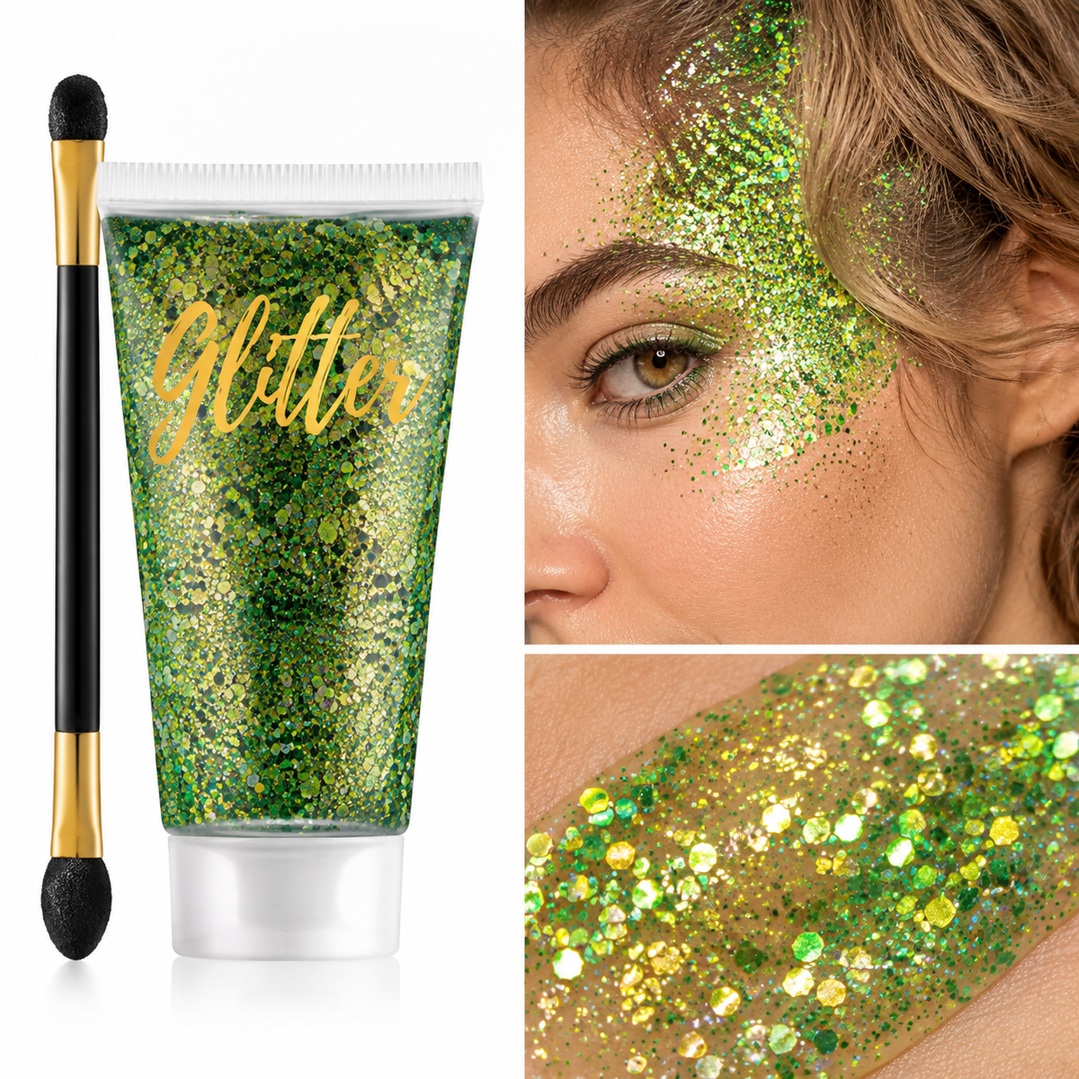Glitzer Gel für Gesicht & Körper Make-Up