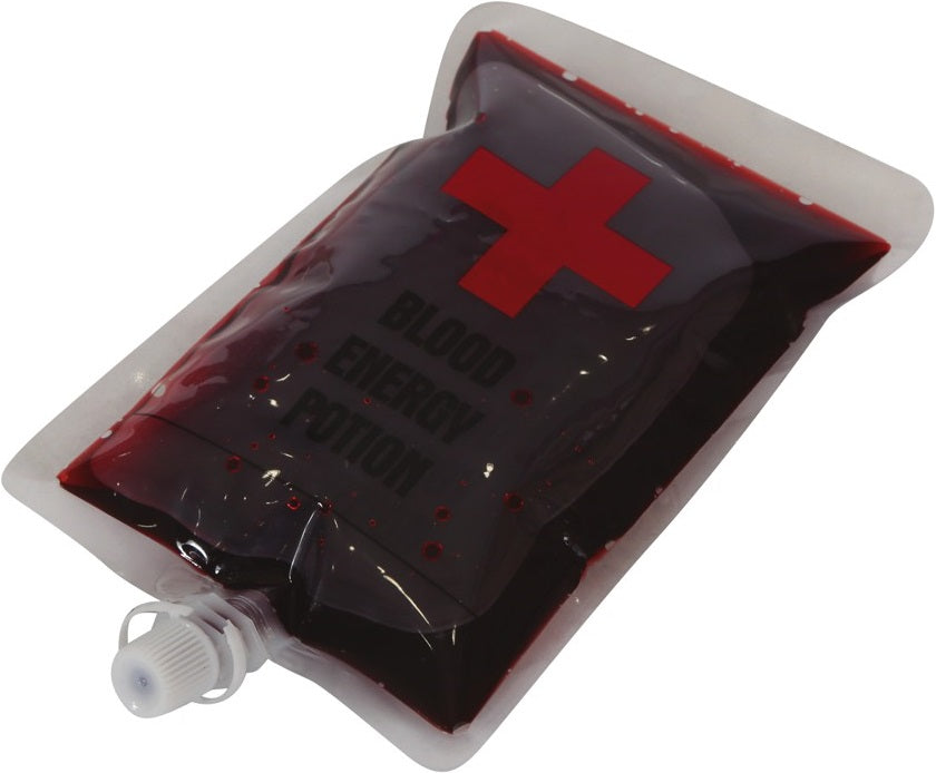 Blutbeutel mit Infusionsschlauch – Fakeblut