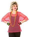 Netzshirt für Damen und Herren, 80er Party
