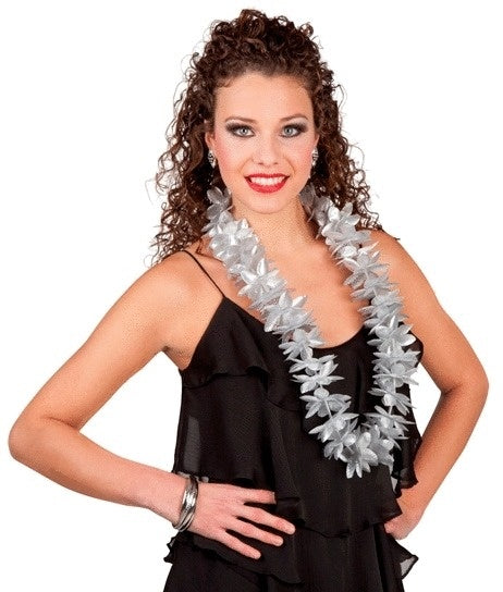 Blumenkette Glamour – Hawaiikette Silvester