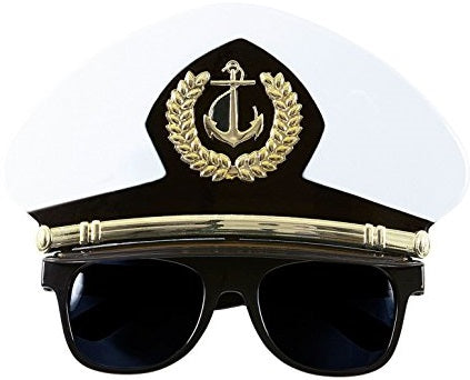 Kapitän Brille mit Kapitänshut – Partybrille