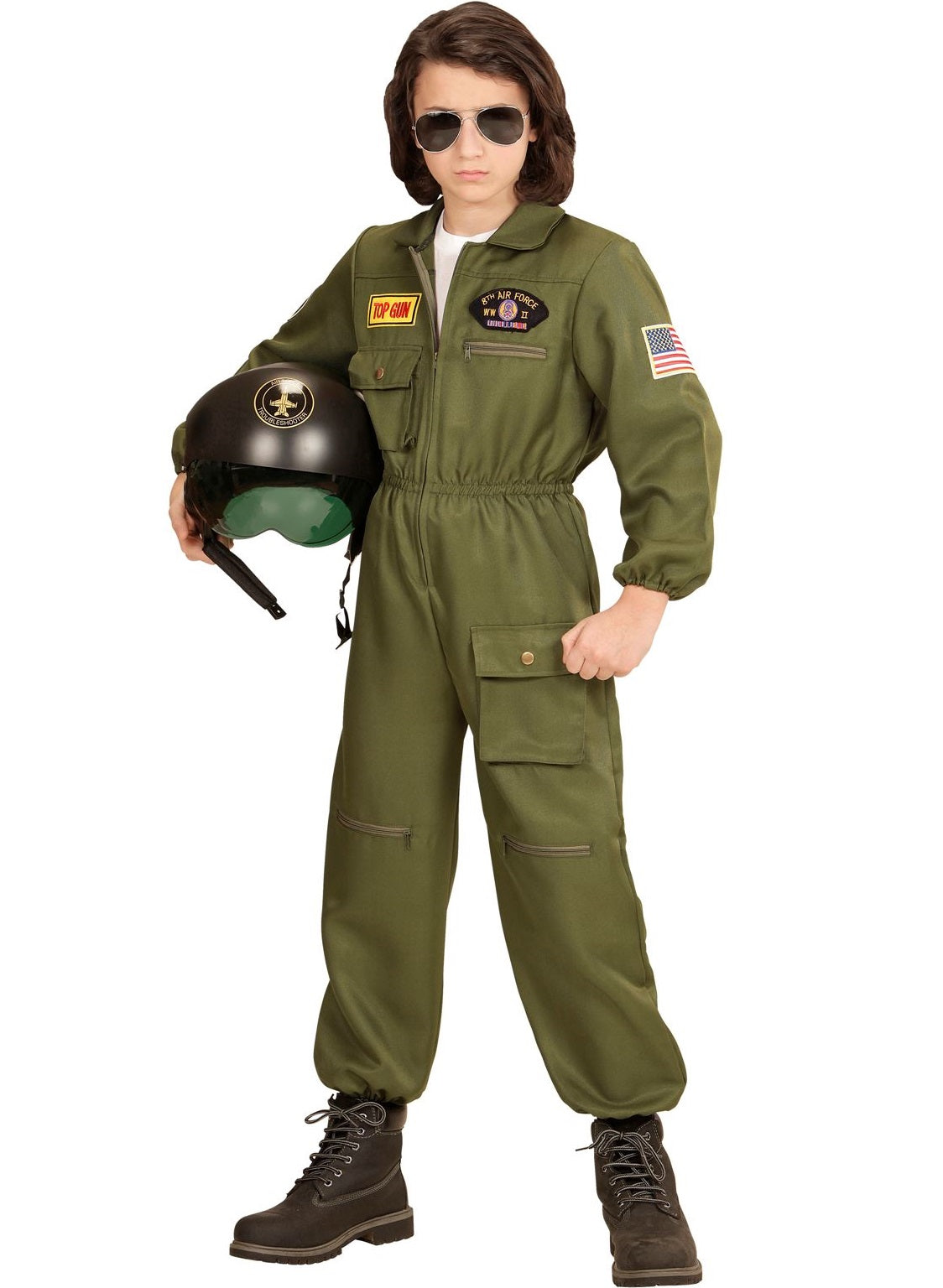 Jet Pilot Kostüm für Kinder, Mädchen und Jungen