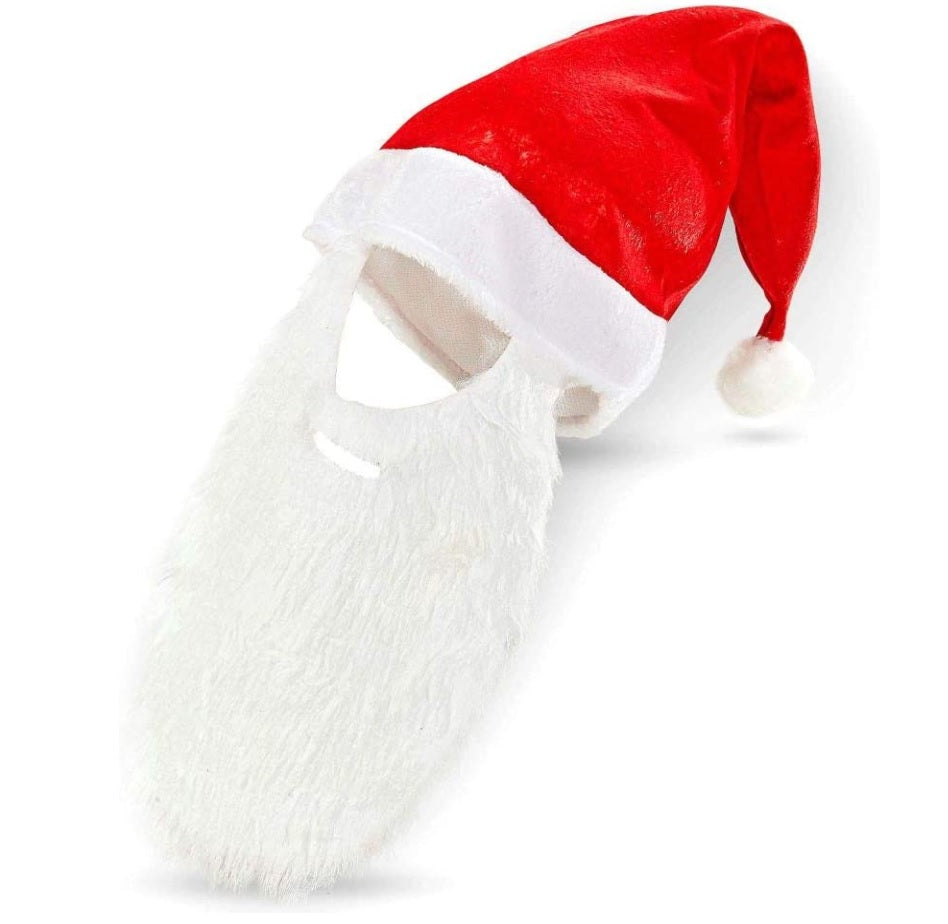 Samichlaus Mütze mit Bart – Weihnachtsmütze