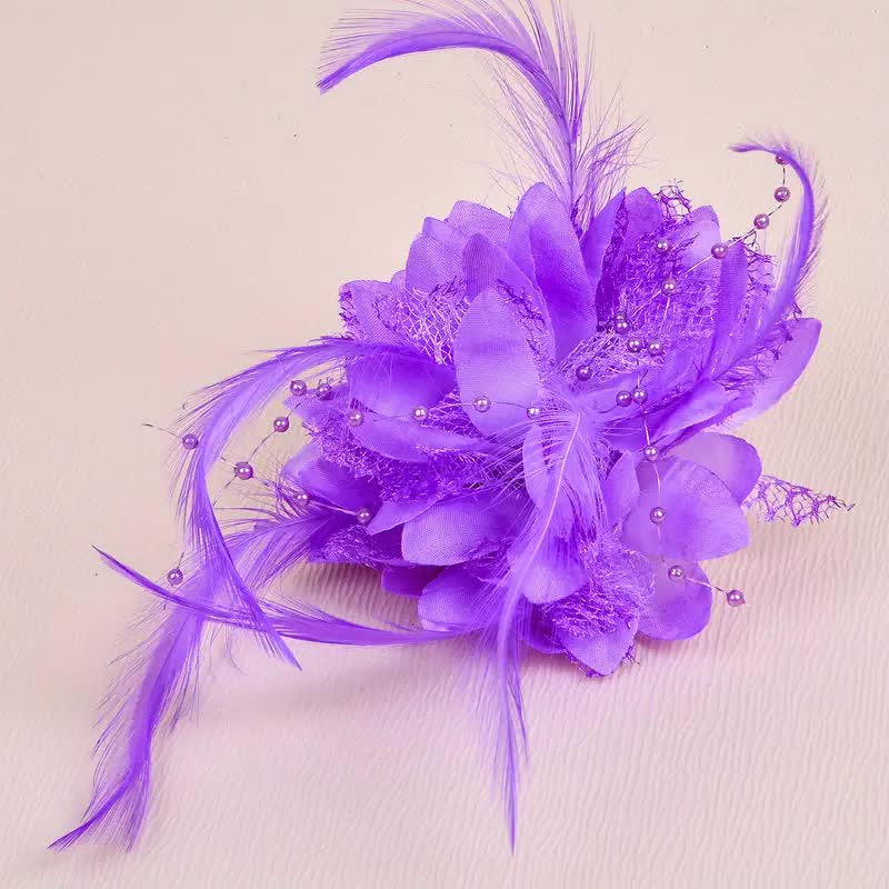 Gothic Haarblume mit Haarclip und Haargummi
