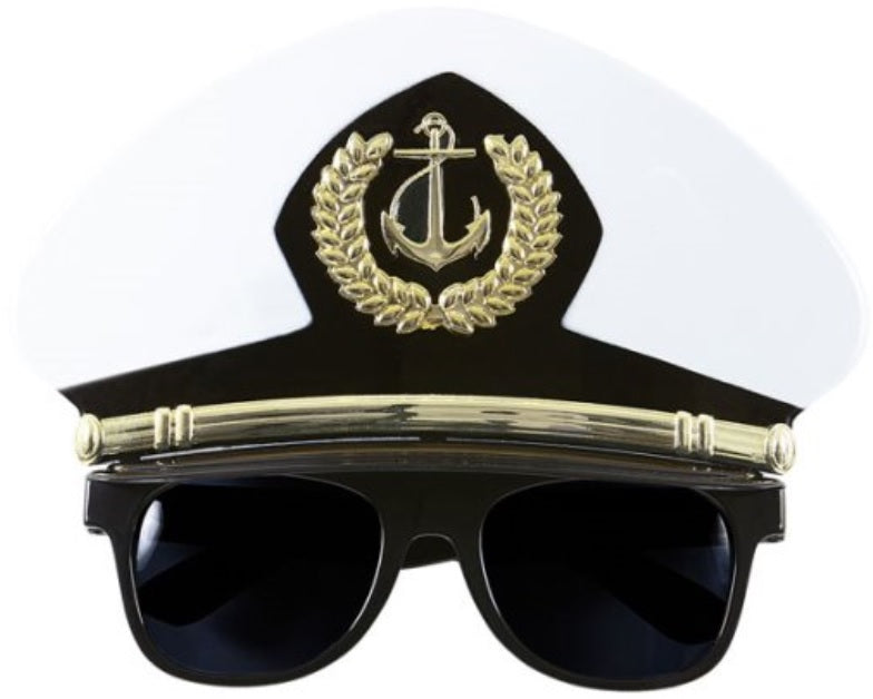 Kapitän Brille mit Kapitänshut – Partybrille