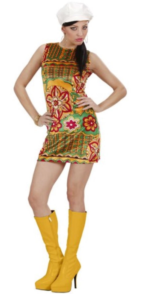 60er Jahre Kleid für Damen aus Velours