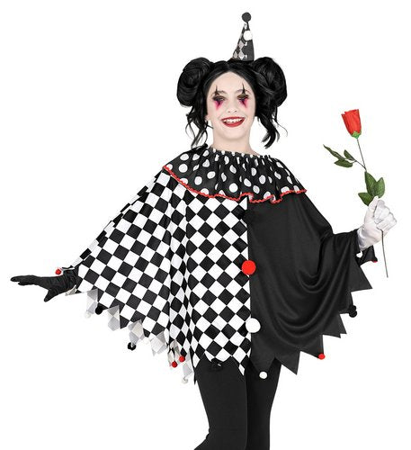 Harlekin Poncho – Pierrot Halloween