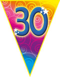 30. Geburtstag Girlande – bunte Jubiläumsdeko