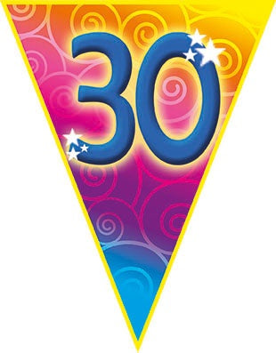 30. Geburtstag Girlande – bunte Jubiläumsdeko