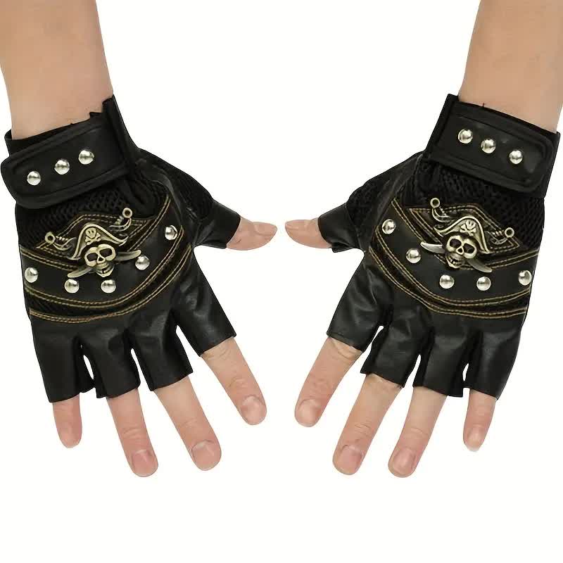 Rocker Handschuhe – Steampunk Nieten