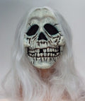 Totenkopf-Maske mit Haaren aus Gummi