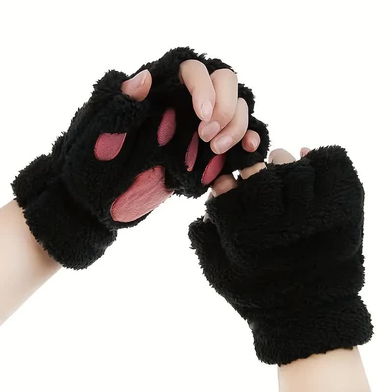 Pfotenhandschuhe Plüsch – Katze