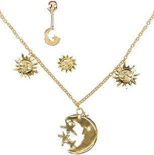 Zauberer Schmuckset – Magier Halskette & Ohrclip