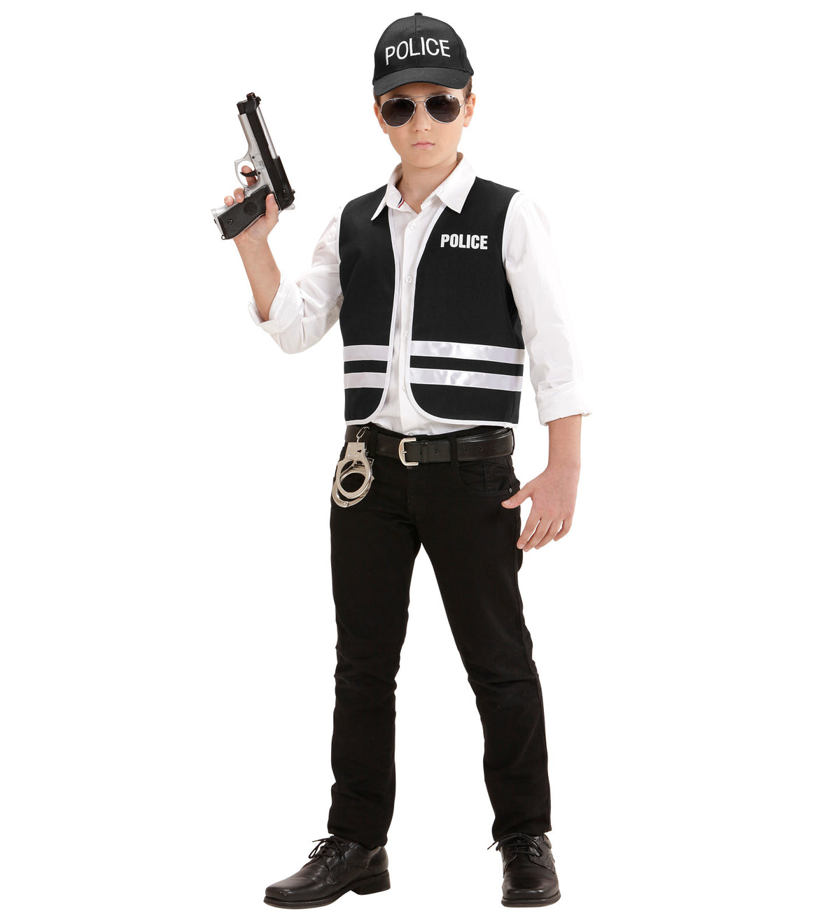 Polizei Weste für Kinder mit Police Mütze
