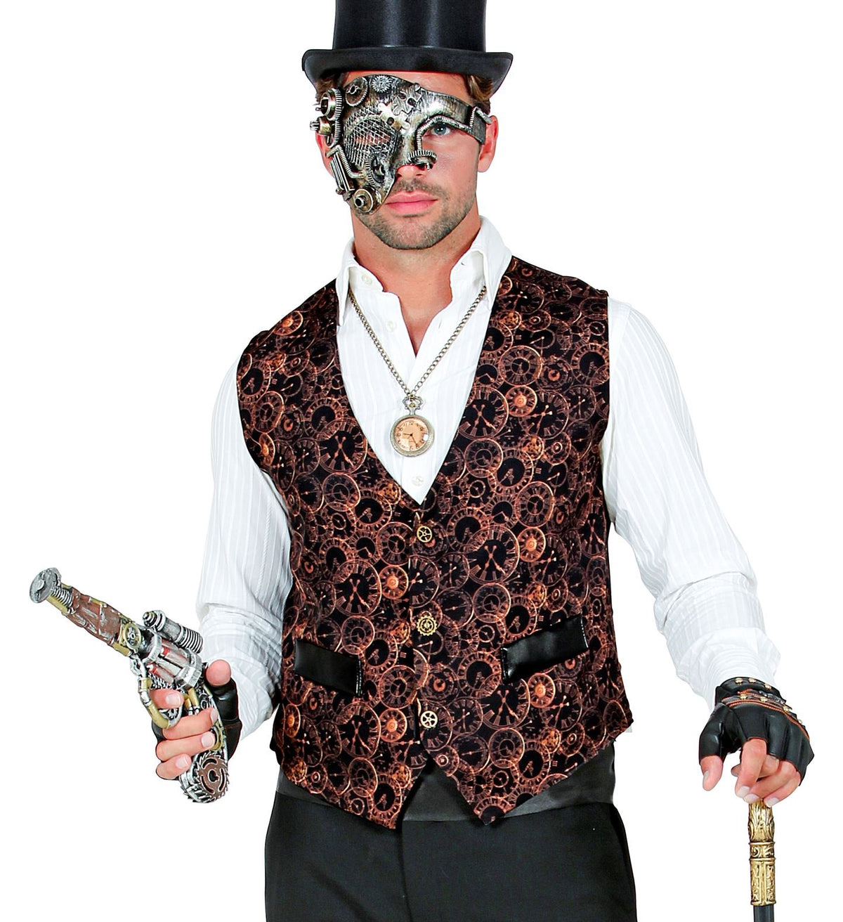 Steampunk Weste – Western mit Zahnrädern