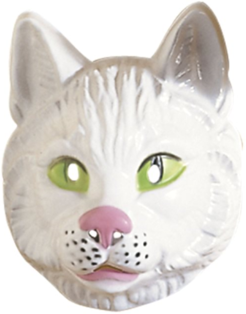 Katzenmaske Erwachsene aus Plastik