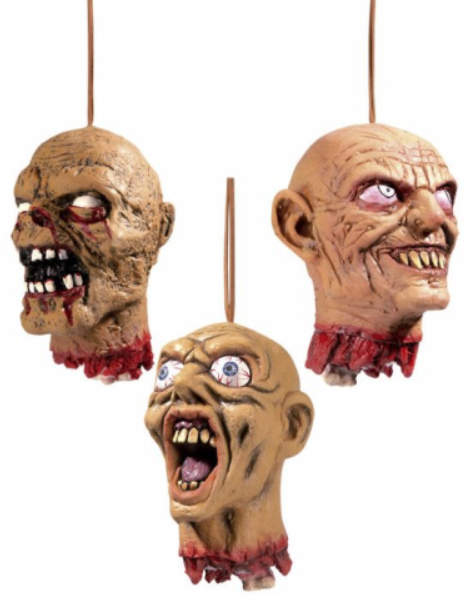 Horrorkopf zum Aufhängen – gruselige Halloween Dekoration