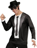 Blues Brothers Shirt mit Anzug-Print