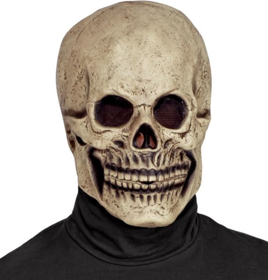 Totenschädel Maske für Halloween und Voodoo Motto