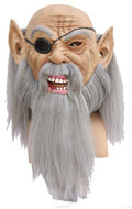 Alter Mann Maske mit Haaren und Augenklappe