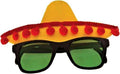 Mexikaner Brille mit Sombrero – Partybrille mit Pompons