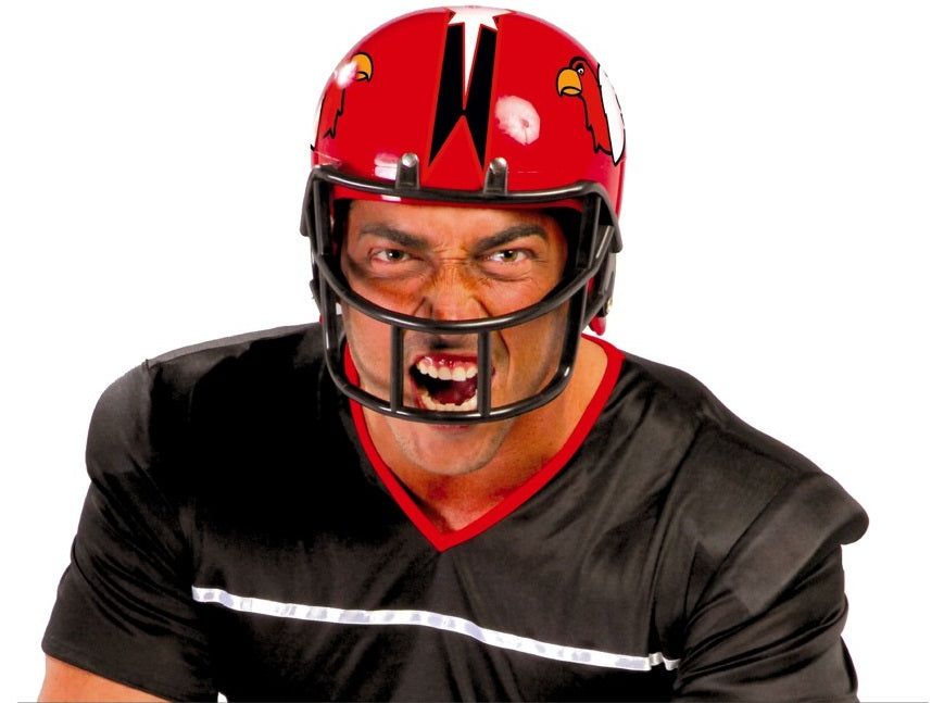 American Football Helm mit Adler-Motiv in Rot
