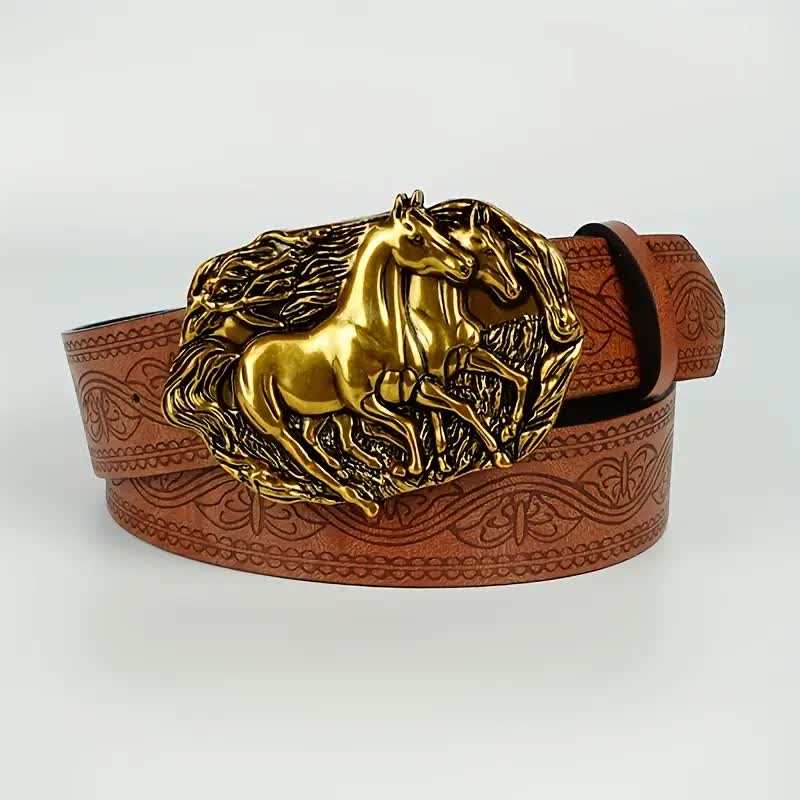 Western Gürtel mit Pferden – Rodeo Cowboy