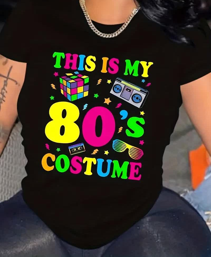 80er Party Shirt mit Print
