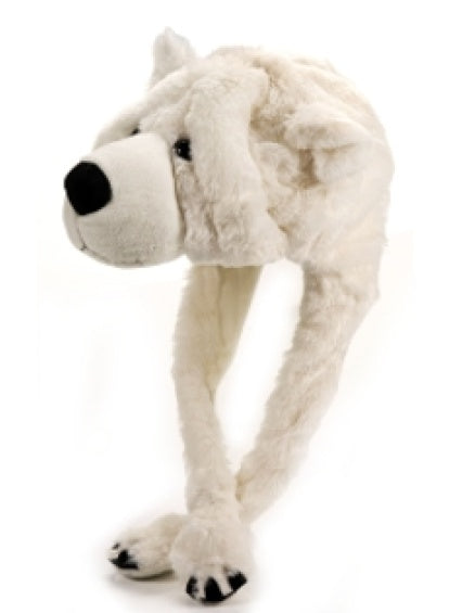 Eisbär Mütze – Plüsch Tiermütze