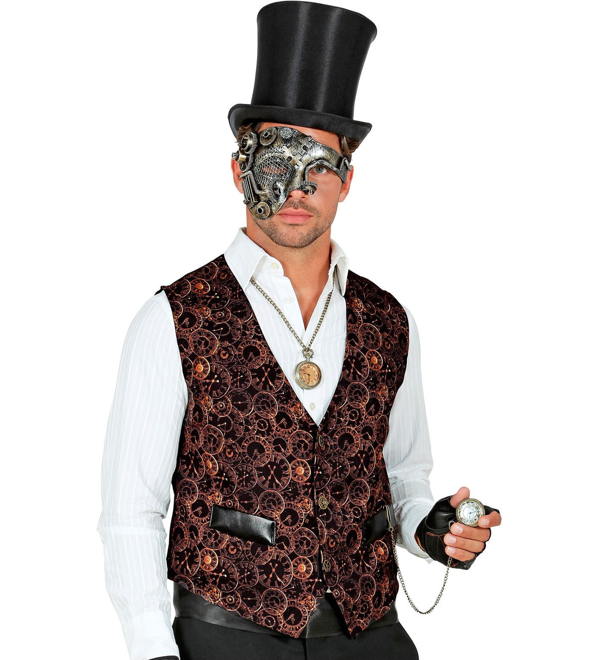 Steampunk Weste – Western mit Zahnrädern