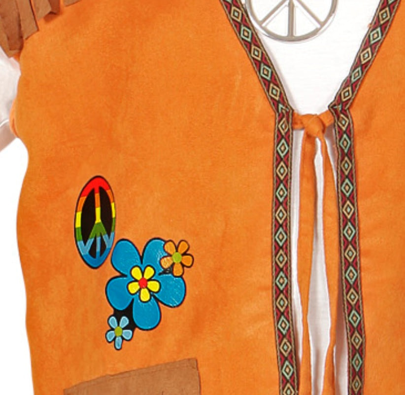 Hippie Weste mit Fransen – Flower Power