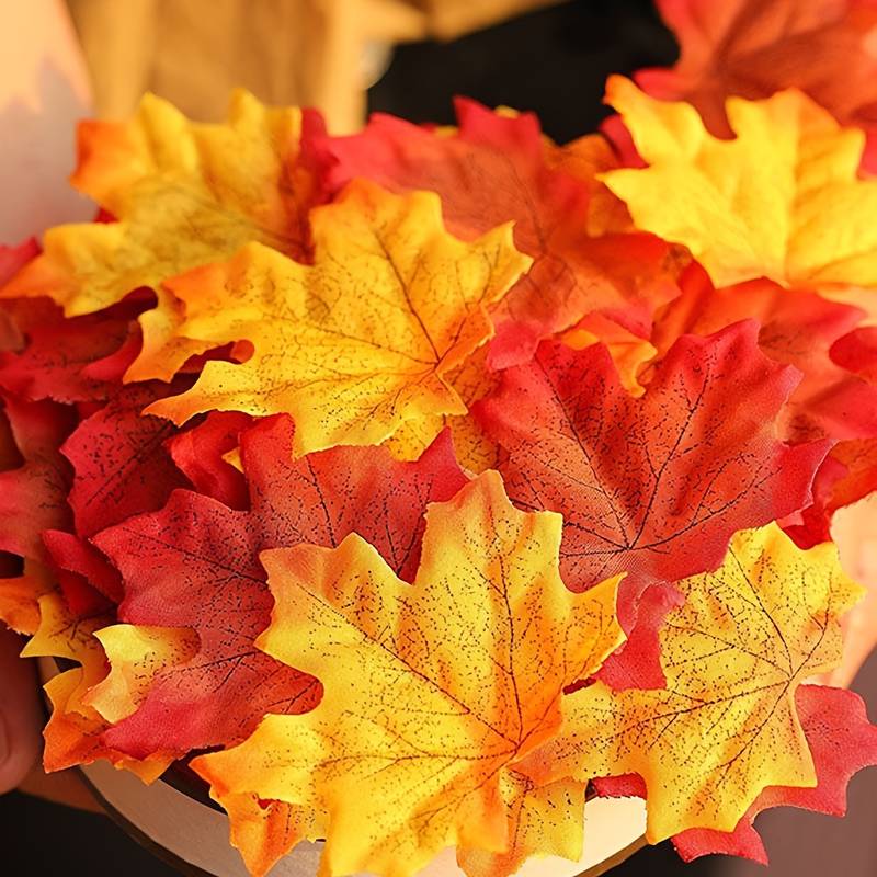 Ahornblätter Herbst Deko, 100 Stück