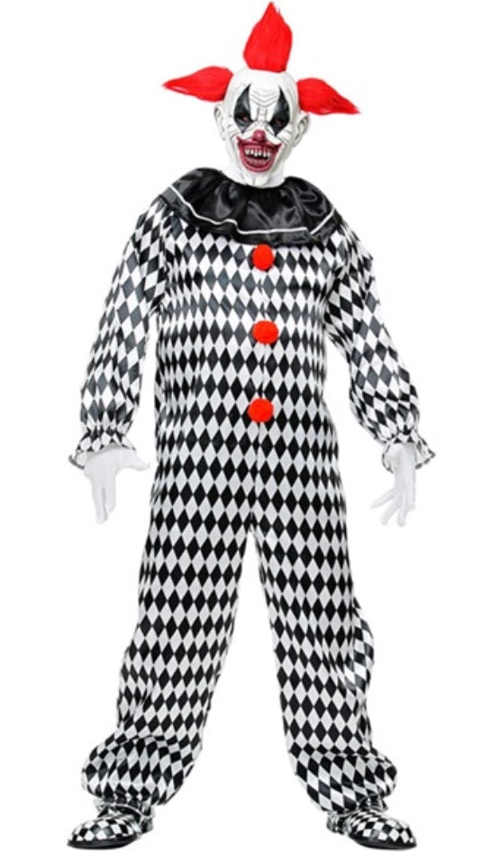 Killer Clown Kostüm – Horror Pantomime Onesie