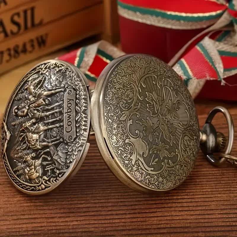 Cowboy Taschenuhr – Western mit Pferden