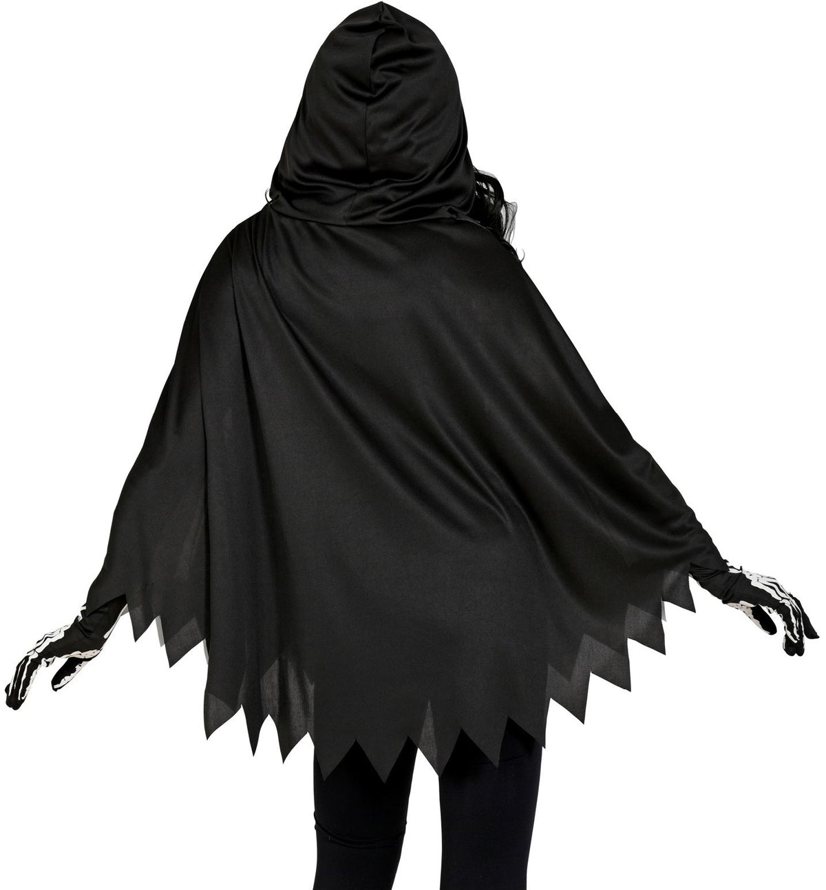 Skelett Poncho mit Zacken für Halloween