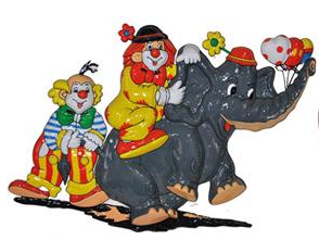 Clown Fensterdekoration – Fasnacht Deko