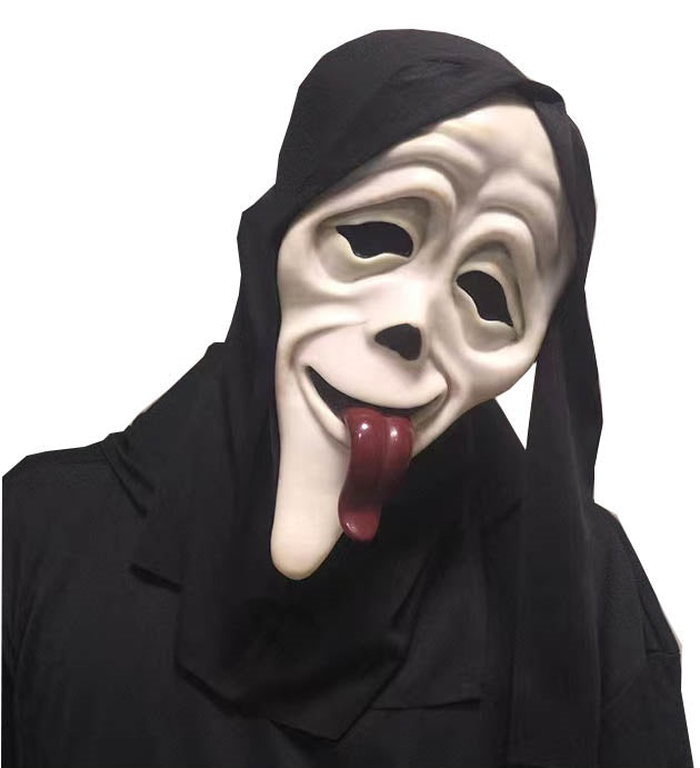Scream Maske mit Zunge – Ghostface