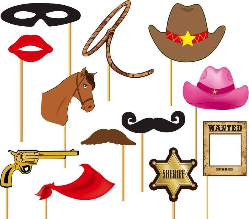 Western Fotobox Set – Sheriff & Cowboy Photobooth