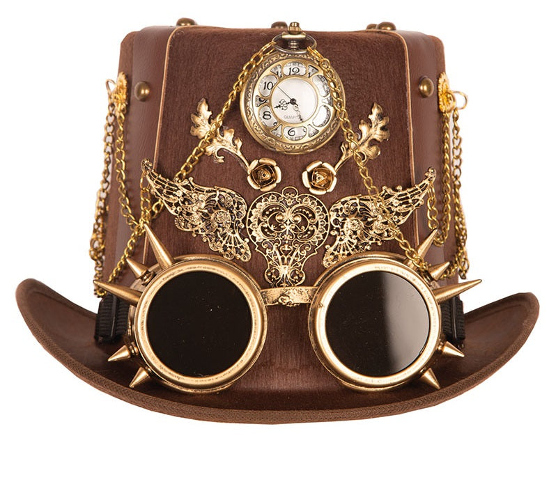 Steampunk Zylinder Deluxe – Steampunk Hut mit Uhr