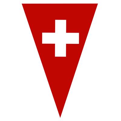 Schweiz Wimpelkette – Schweizer Fahnen Girlande